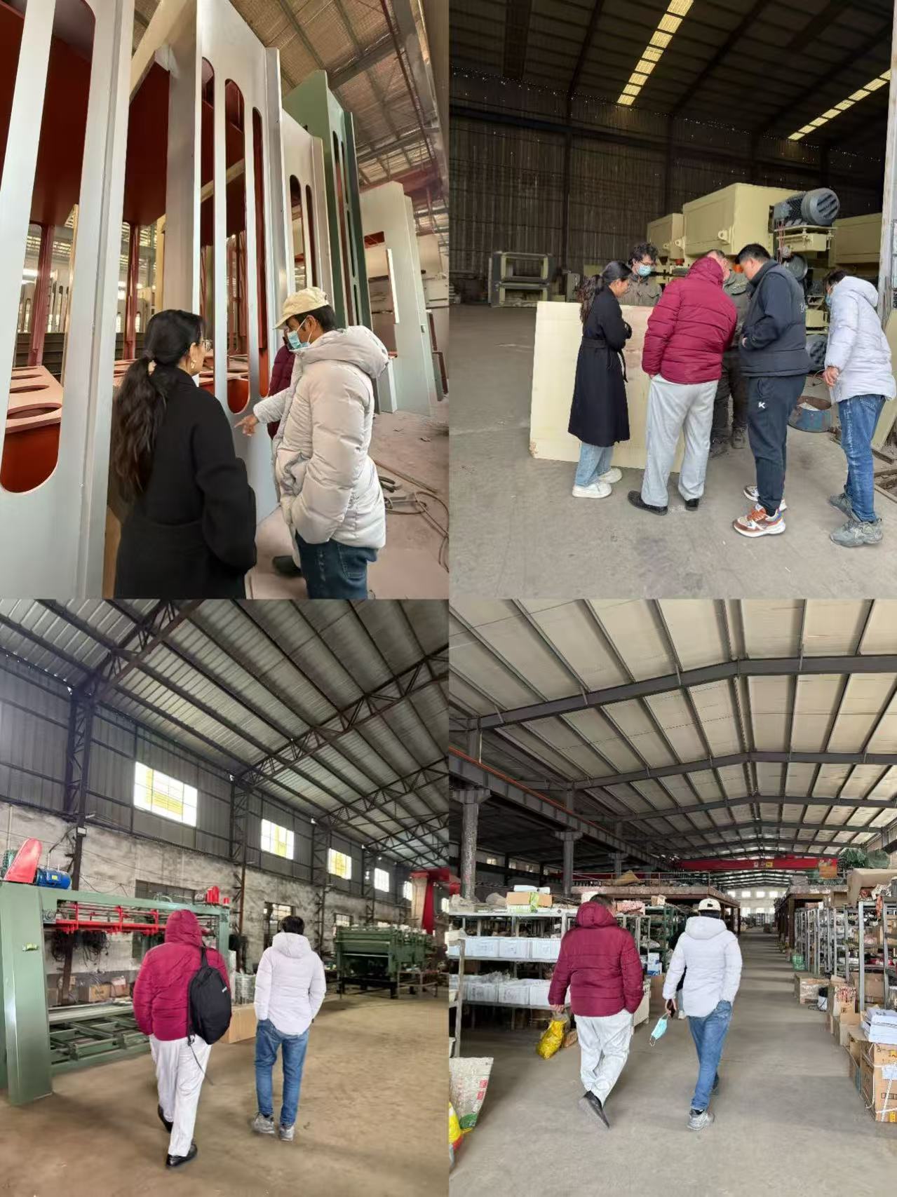 Клиенты посещают фабрику для проверки и вместе исследуют новое будущее механического оборудования